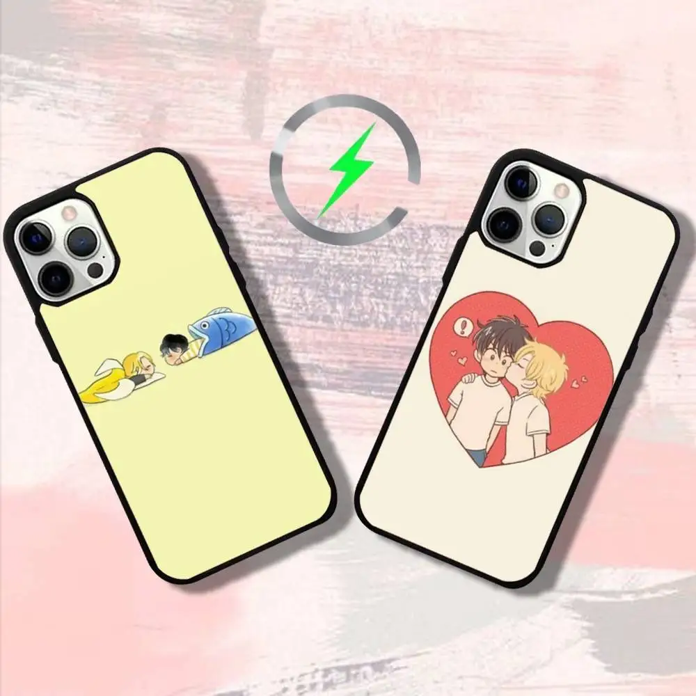 

Чехол для телефона B-Bananas Anime F-Fishs для iPhone 17,16,15,14,13,12,11, Pro, Max, Plus, Mini,SE4,E с магнитной беспроводной зарядкой Magsafe