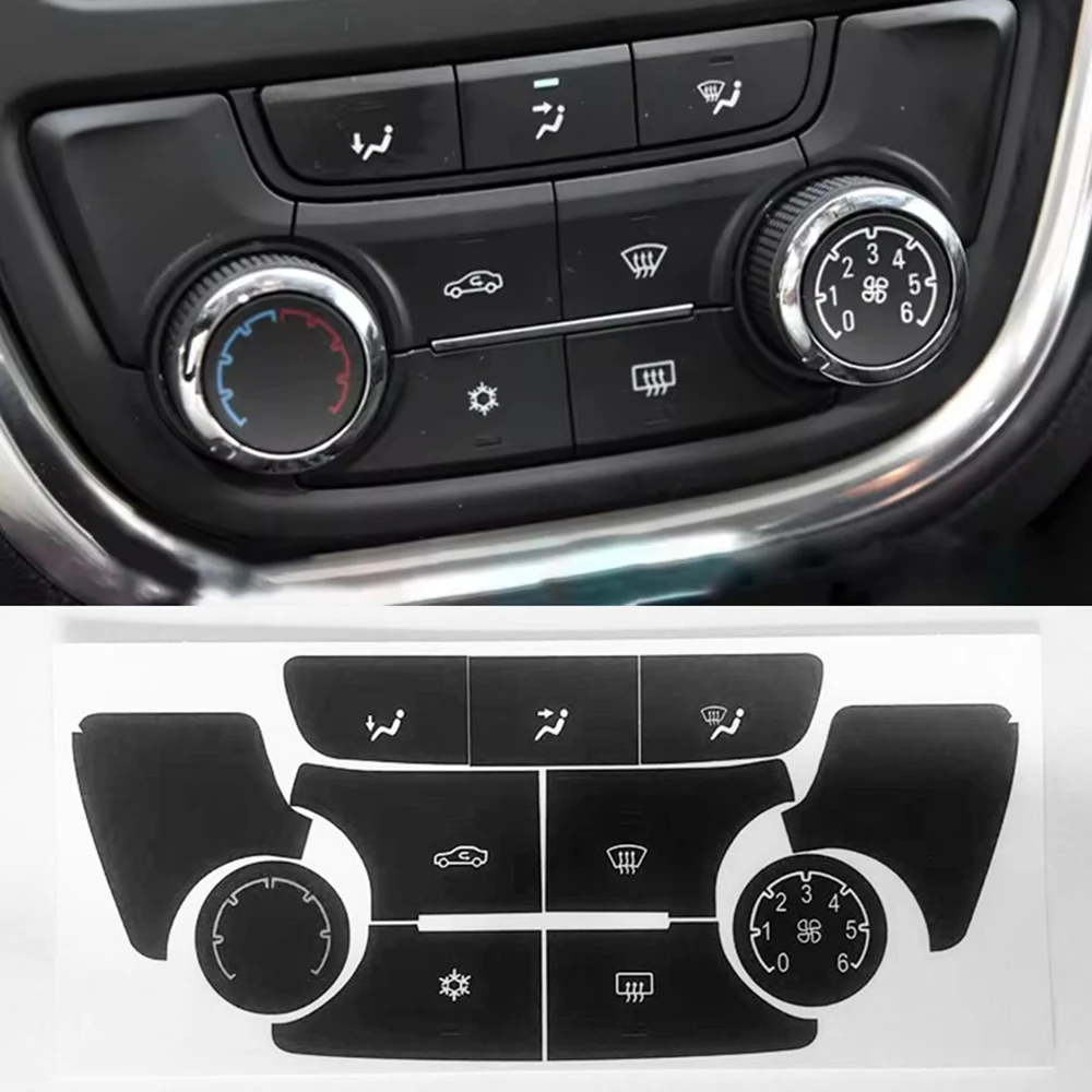 Car AC Button Repair Decal Stickers for Opel/Vauxhall Mokka for Buick Encore Verano 2012~2017 AC Climate Control Switch AC Panel