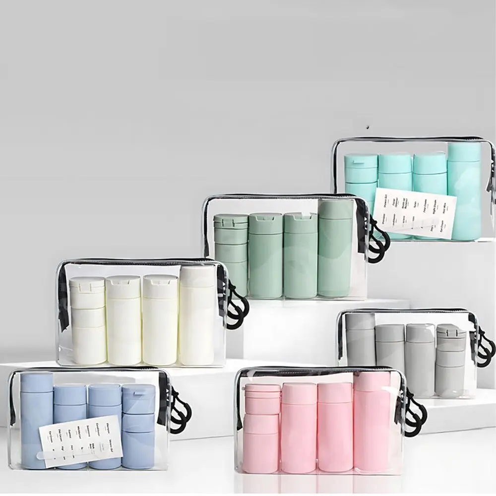 Portable Makeup Dispensing Bottles Empty Bottles Refillable Travel Bottles Set Nordic Style Leak Proof Cosmetic Containers