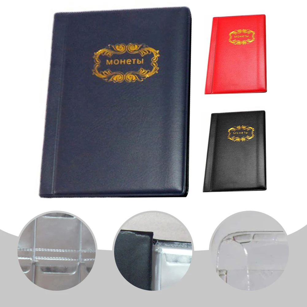 

1pc 120 Pockets Collection Book Album Home Decoration Photo Album 12 Page Coin Album Holders Collection Book Scrapbook