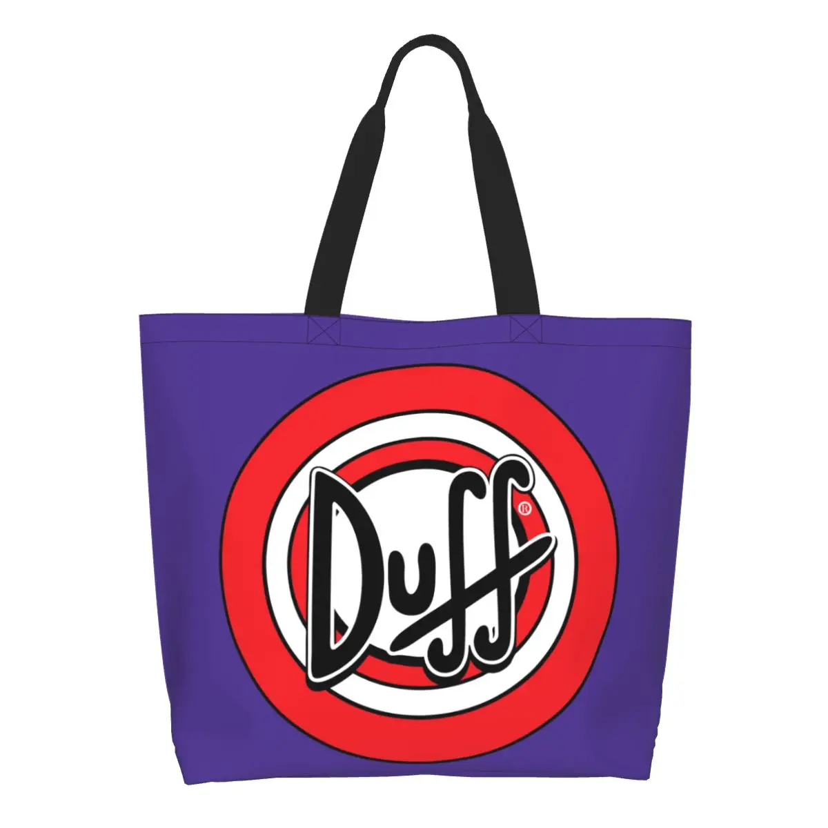 Cute Duff Beer Shopping Tote Bags Reusable Canvas Groceries Shopper Shoulder Bag