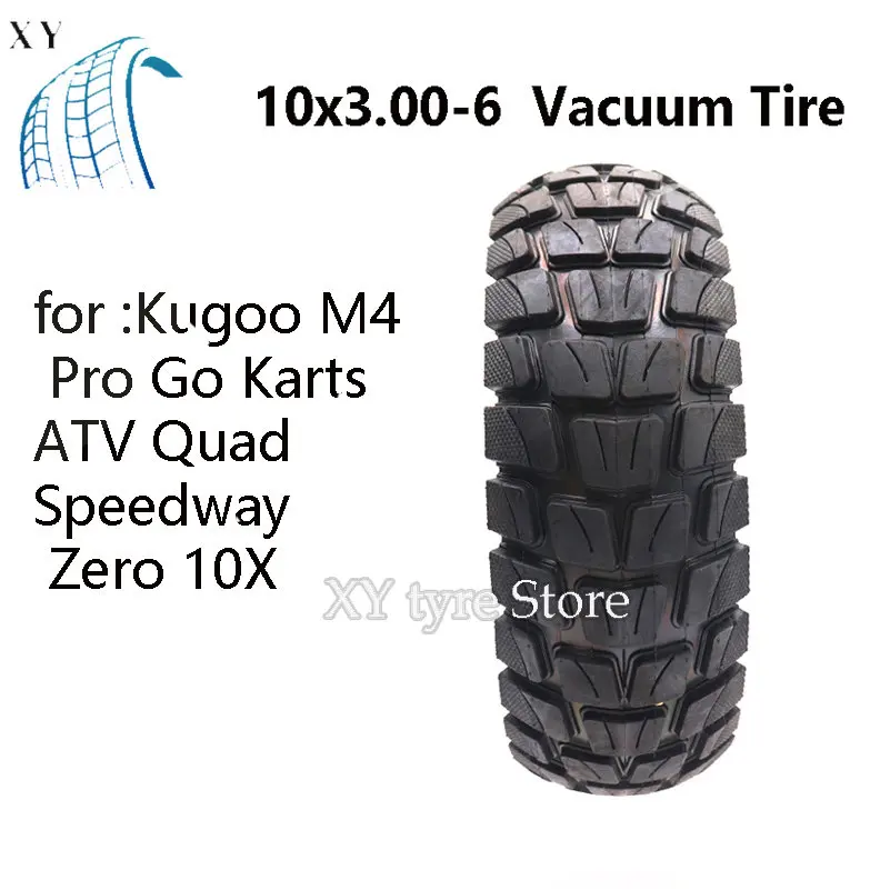 10x3.00-6 Tubeless Tire for Electric Scooter Kugoo M4 Pro 10 Inch City-road Vacuum Tire 10x3 Inch Tyre