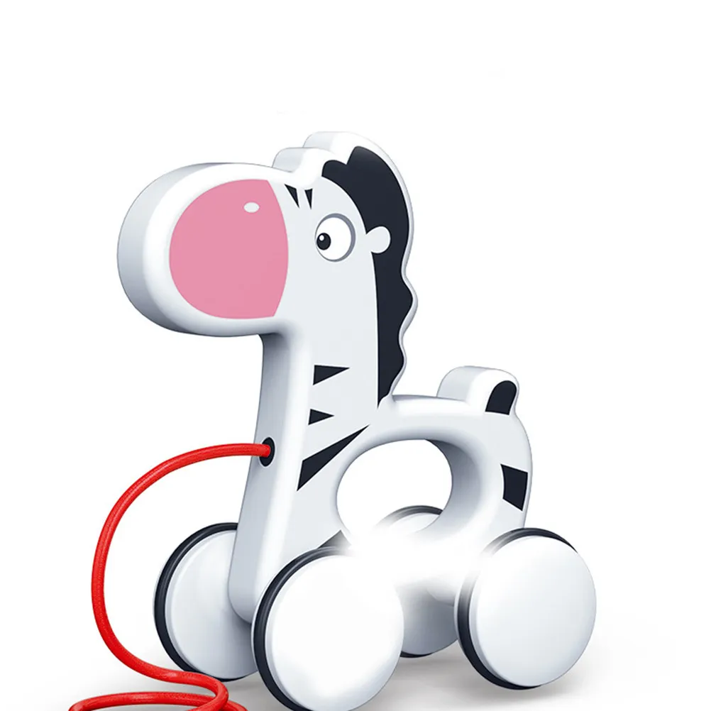 1Pcs Baby Traction Walk Learning Trainer Cartoon Animal Design Party Favor Pulling Car for Toddlers 1-3 Years Pulling Car Toy view 2