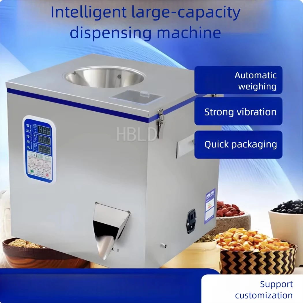 HBLD Auger Dispensing Machine, Powder Packing Divider Stainless Steel Screw Filler For Small Workshop Powder Dosing Job