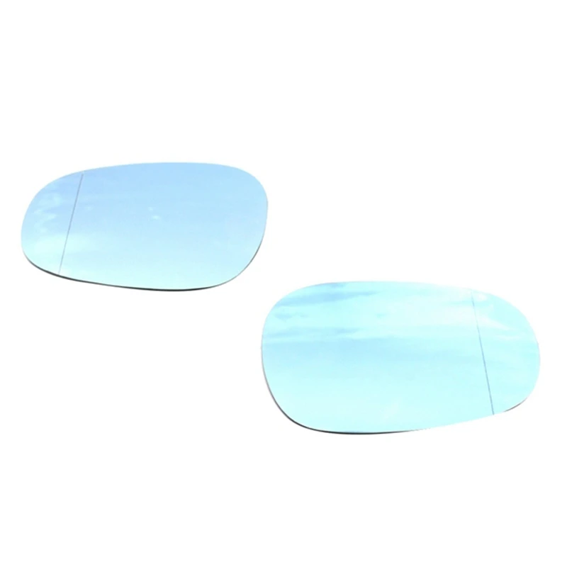 1 Pair Wing Mirror Glass Blue Heated Blind Spot For -BMW 3 Series E90 E92 E93 LCI 2009-2013 51167252893, 51167252894