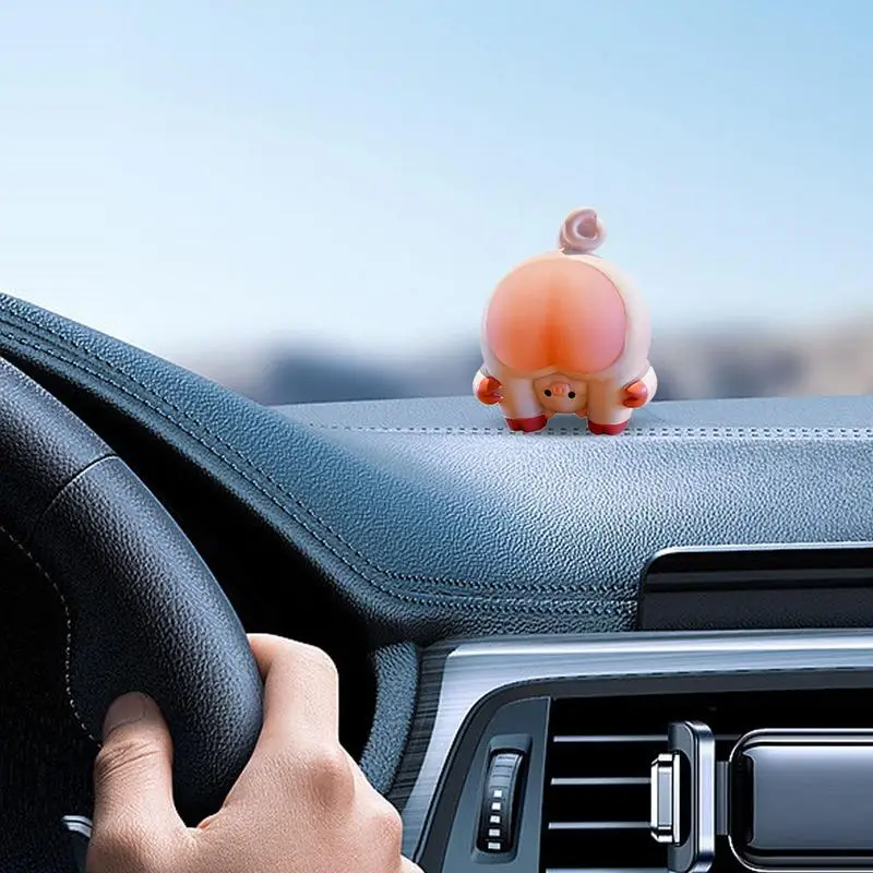 Car Ornament Standable Cute Fart Doll Car Dashboard Ornaments Reusable Appealing Home Decoration For Desk Table Car Interior