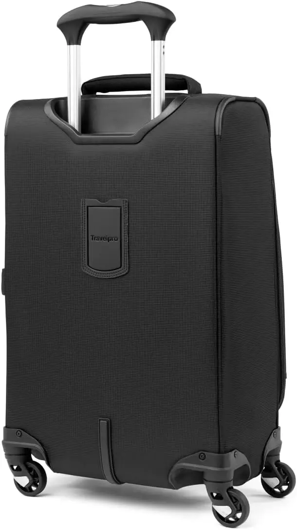 Travelpro-Maxlite 5 Softside Expansível Carry On Bagagem, 4 Rodas Spinner, Mala Leve, Preto, Homens e Mulheres