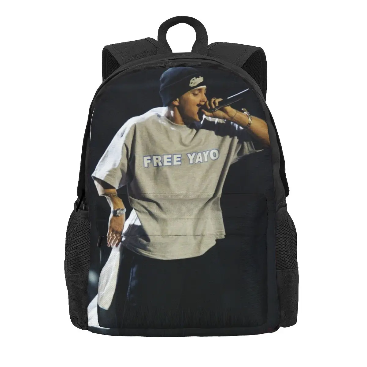 Eminem-Mochila con estampado 3D para mujer, bolso escolar para ordenador portátil, impermeable, Hip Hop