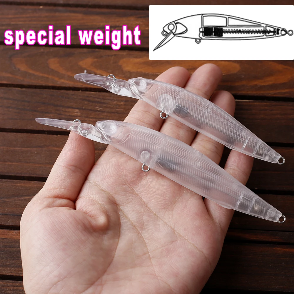 

Dr.Holife, 2 размера, приманка для заготовок гольяна, 11 см/13 см, поплавковая погремушка, приманка для гольяна, неокрашенная искусственная жесткая приманка для рыболовных приманок «сделай сам»