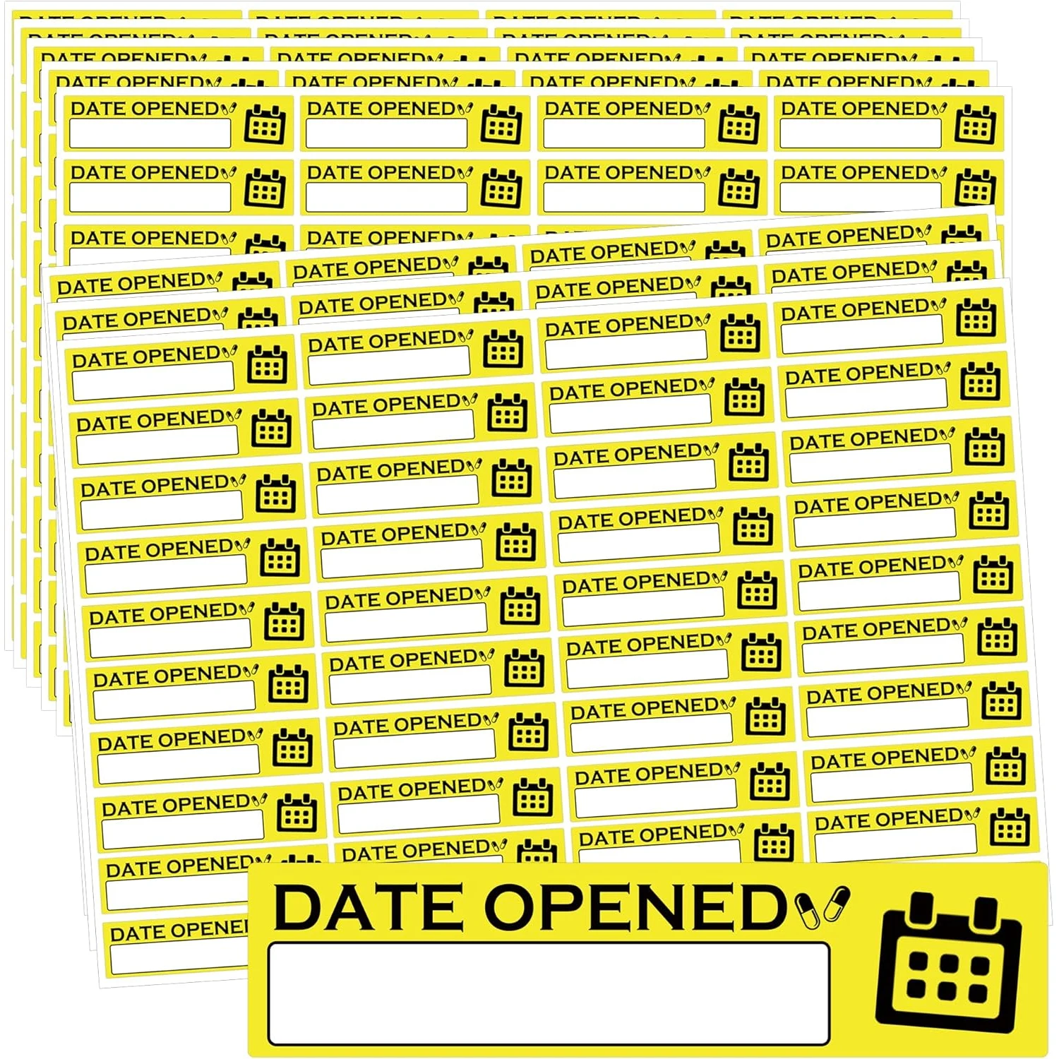 1.5 * 0.5 inch Date Opened Date Expired Stickers Medication Instruction Pharmacy Expiration Date Drugstore Label