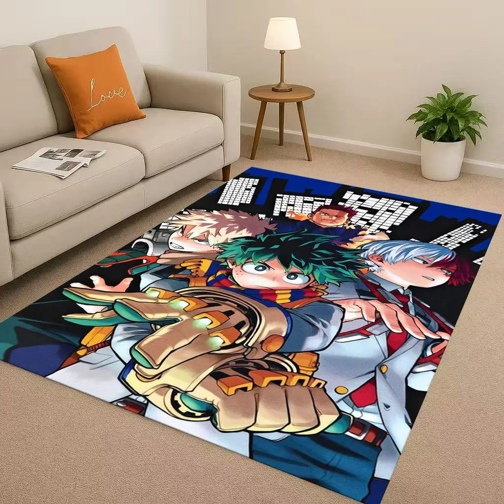 Anime My Hero Academia Bakugou Deku Cartoon Living Room Non-Slip Area Rug Carpet for Bedroom Playroom Sofa,Home Decor Doormat