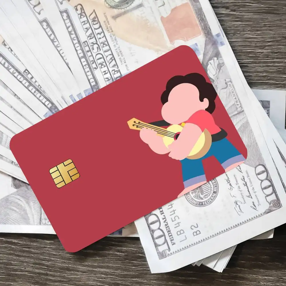 الكرتون ستيفن لطيف الكون ملصق الائتمان الجلد غطاء بطاقة ملصقات 4 قطعة فيلم حافلة تمرير الجبهة الديكور البنك الخصم مقاوم للماء