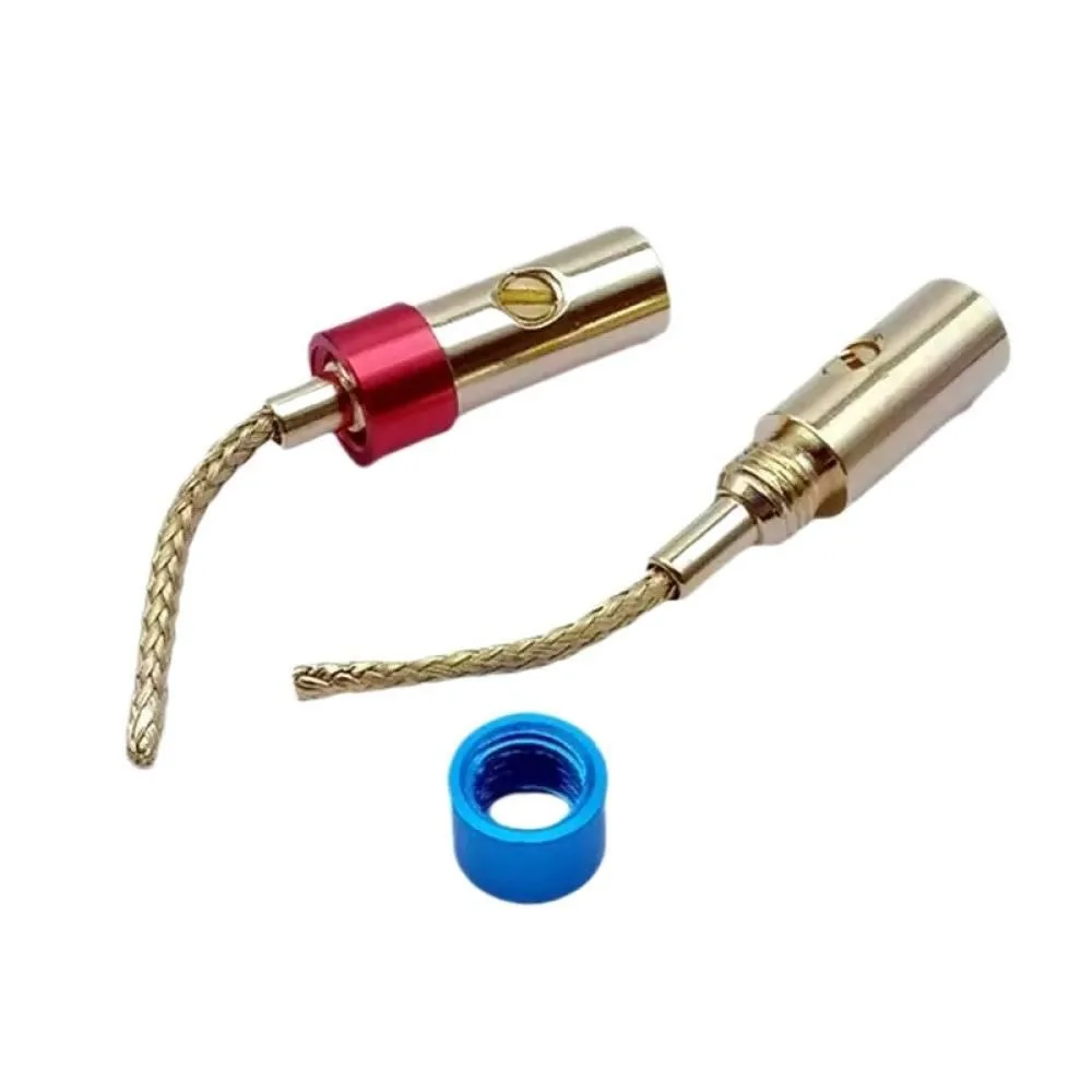 

Braided Wire ​Banana Plug Copper Wire Gold-plated Solder-free Banana Plug Audio Speaker Plug 4PCS