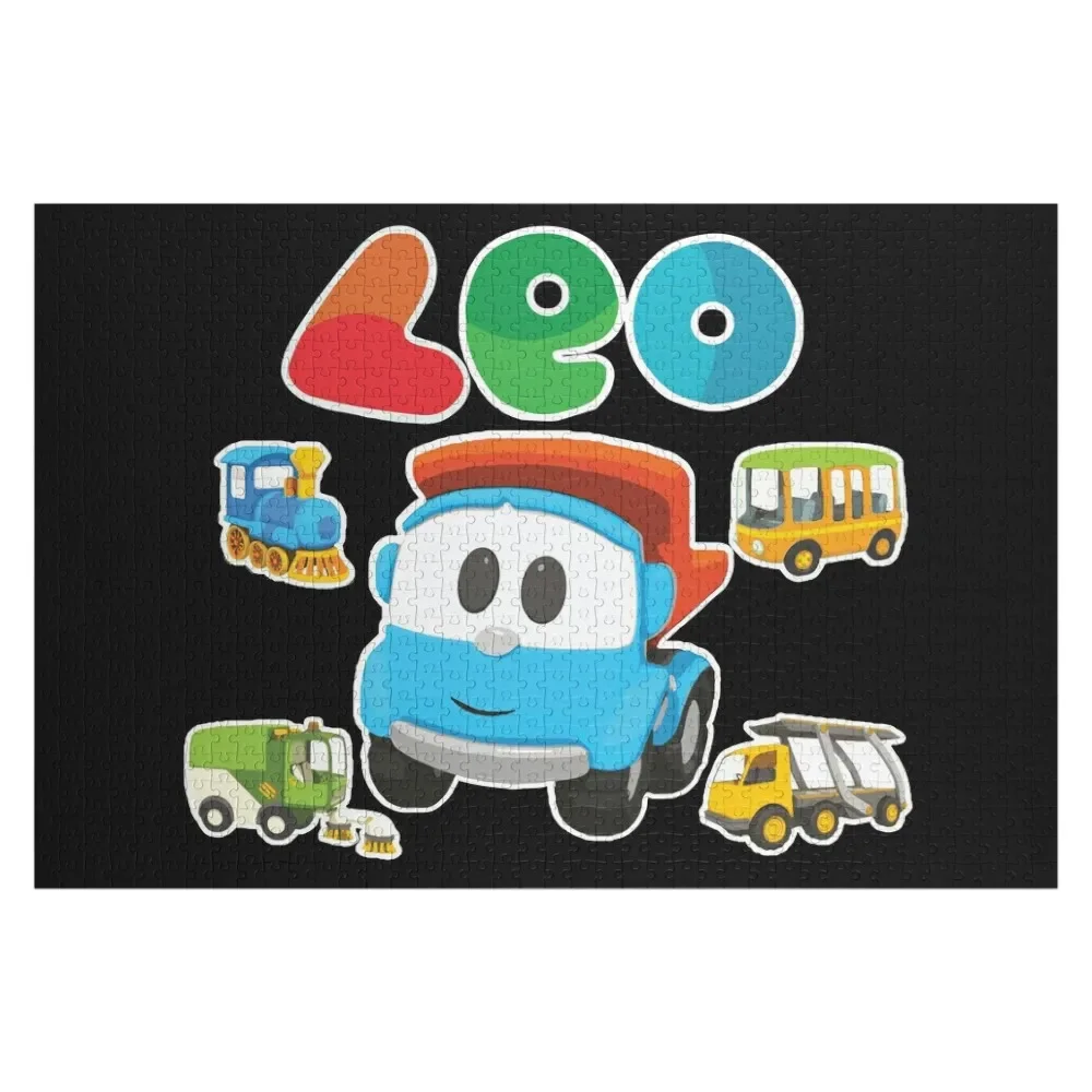 LEO the truck Building Trains, Trucks and Cars Jigsaw Puzzle Personalised Jigsaw Wood Name Puzzle