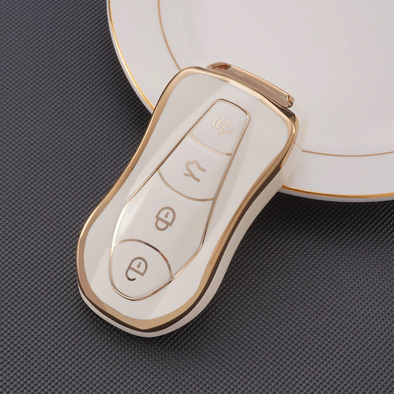 TPU Car Key Case Holder Shell Auto Remote Shell Holder Protection For Geely Tugella 2020 Boyue Atlas Pro Gili Tugella