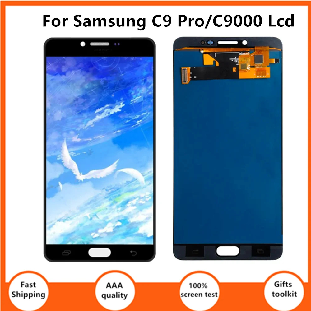 

OLED C9 Pro Display For Samsung Galaxy C9000 Lcd Touch Screen Digitizer C900F C9008 C900Y Assembly Free Ship Wholesale