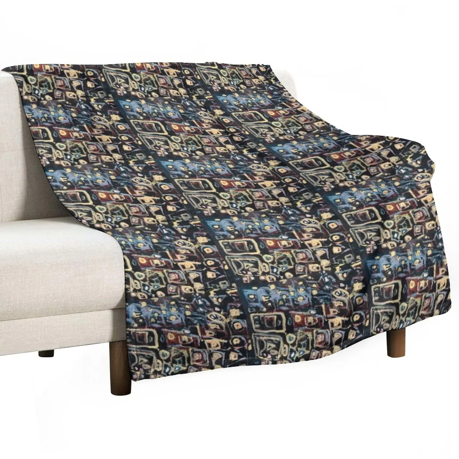 

Abstract Shapes by Linda M. Throw Blanket Sofa Blanket Custom Blanket