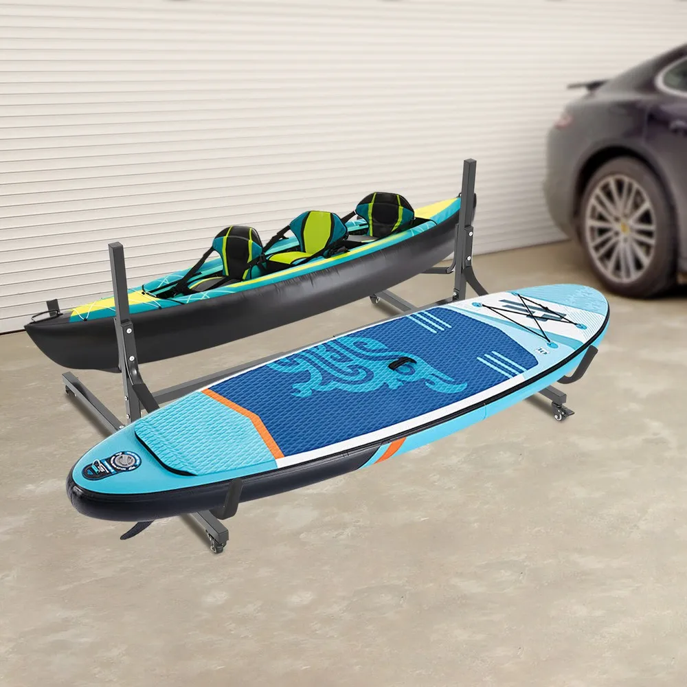 

Kayak Storage Rack 2 Capacity Freestanding Kayak Stands Outdoor Storage 275lbs