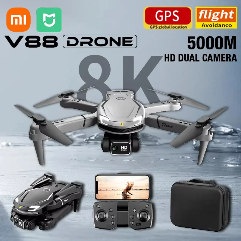 Xiaomi Mijia V88 Drone 8K Professional Aerial Dual-Camera Omnidirectional Obstacle Avoidance Drone GPS Folding Quadcopter 10km