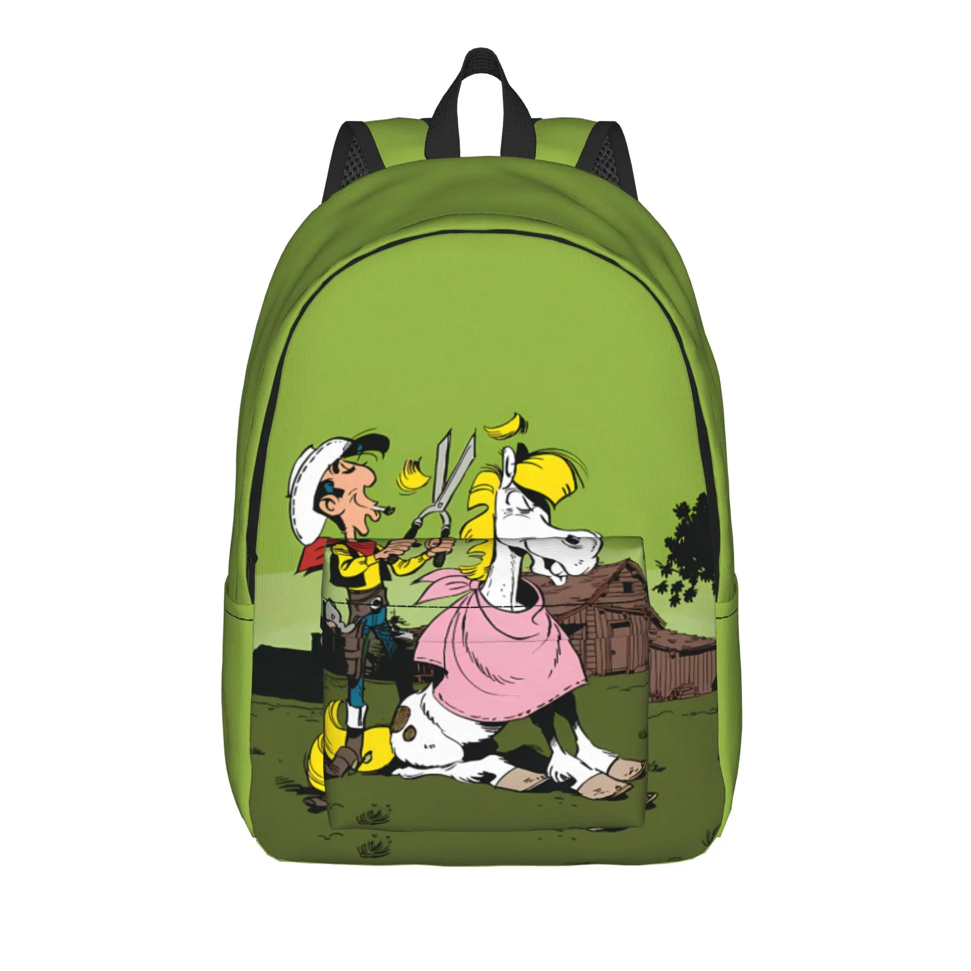 Lucky Luke Cartoon Comics (1 (8) Backpack  Female Polyester Travel Backpacks Lightweight Streetwear School Bags Rucksack
