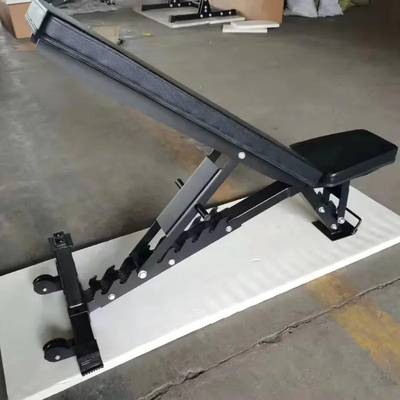 High Quality Adjustable Gym Bench for Home Fitness Foldable Dumbbell Training Bench with Dumbbell Rack for Weight Training