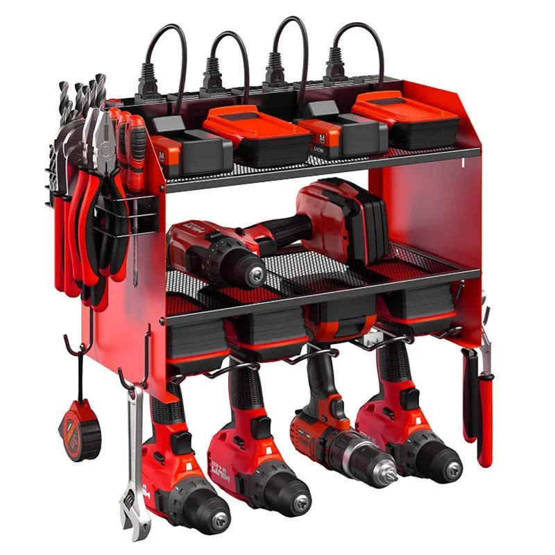 Metal electric tool storage rack