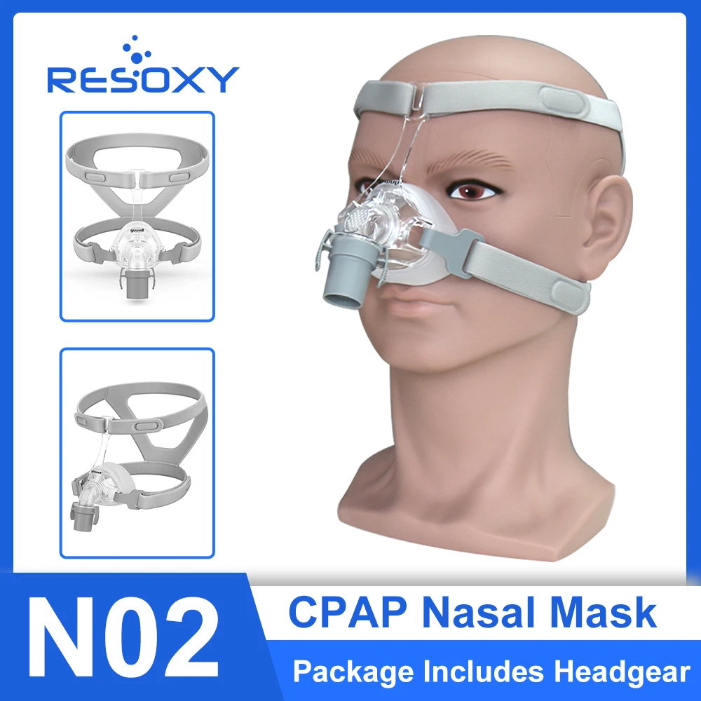 YUWELL Nasal CPAP Mask with Headgear Silicon Gel Cushions for Auto CPAP Bipap Machine Sleep Apnea Anti Snoring CPAP Nasal Mask