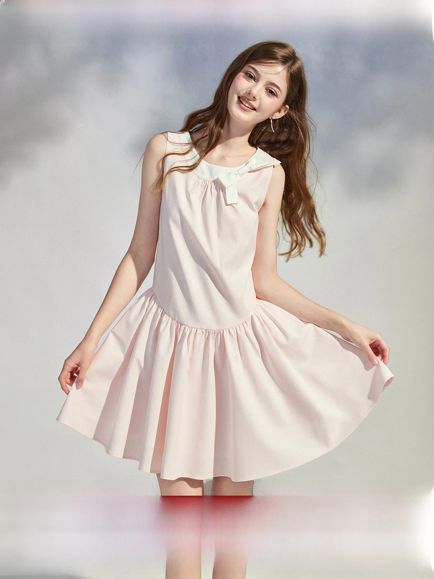 

Платье Tipsymattina Sweet Morning 2026: Модное розовое миди-платье без бретелек для молодых женщин, на каждый день