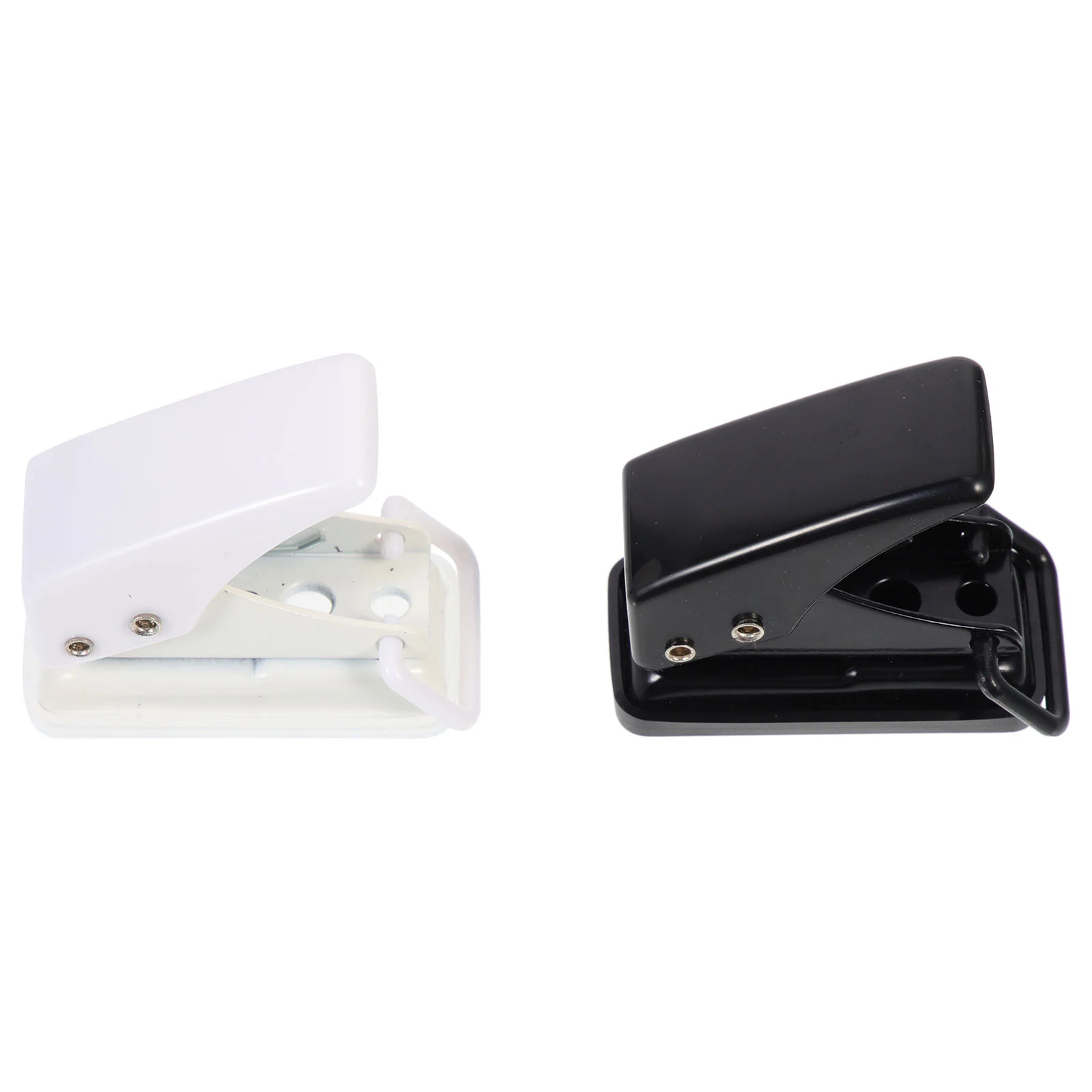 

2Pcs Compact Hole Puncher Office Paper Puncher Portable Manual Loose Leaf Punch for Home School Planner Book Binding Materials