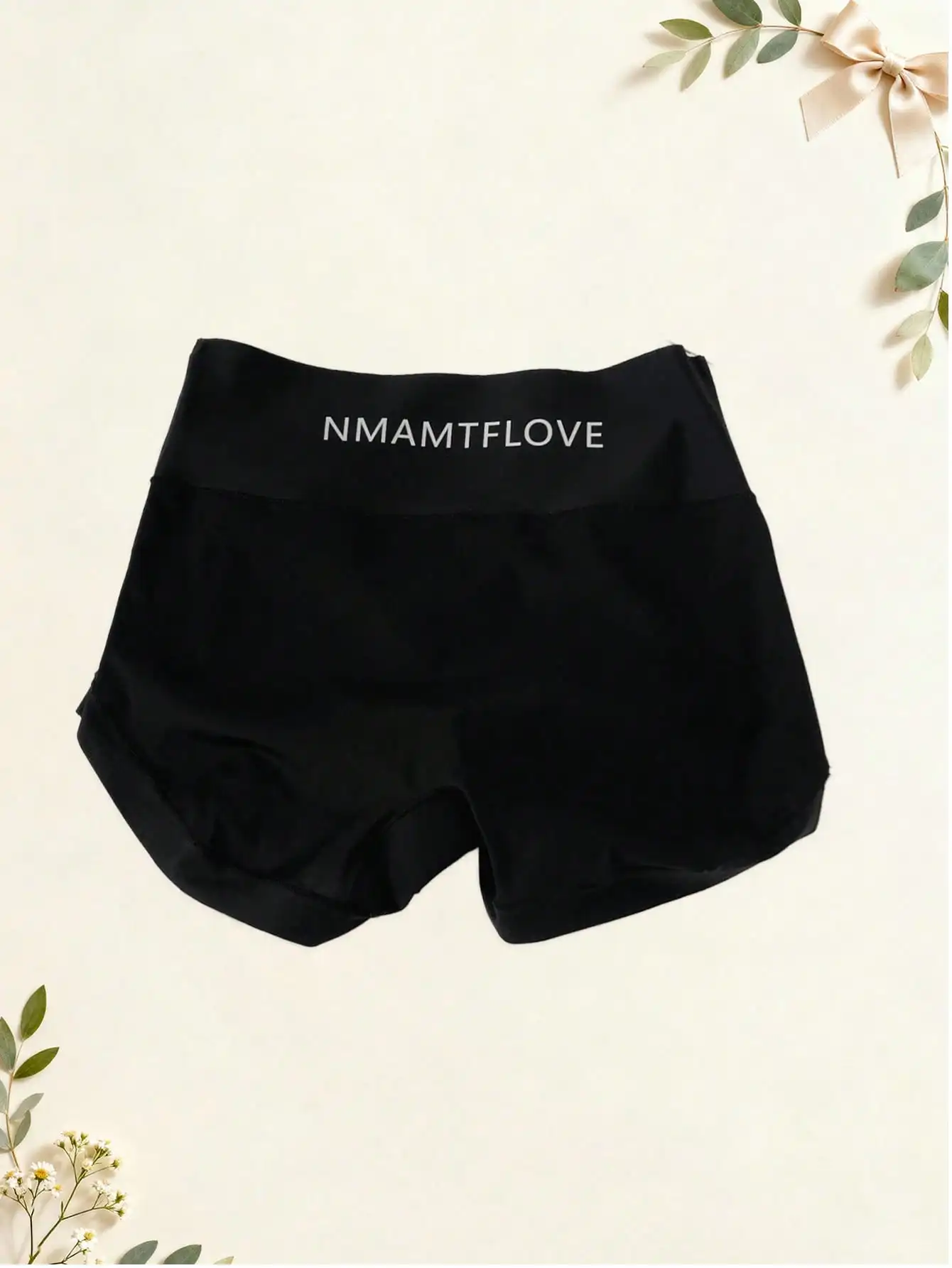 4pcs women's high waisted ice silk safety shorts, scratch resistant non roll underwear, and  letter printed inner four corner un