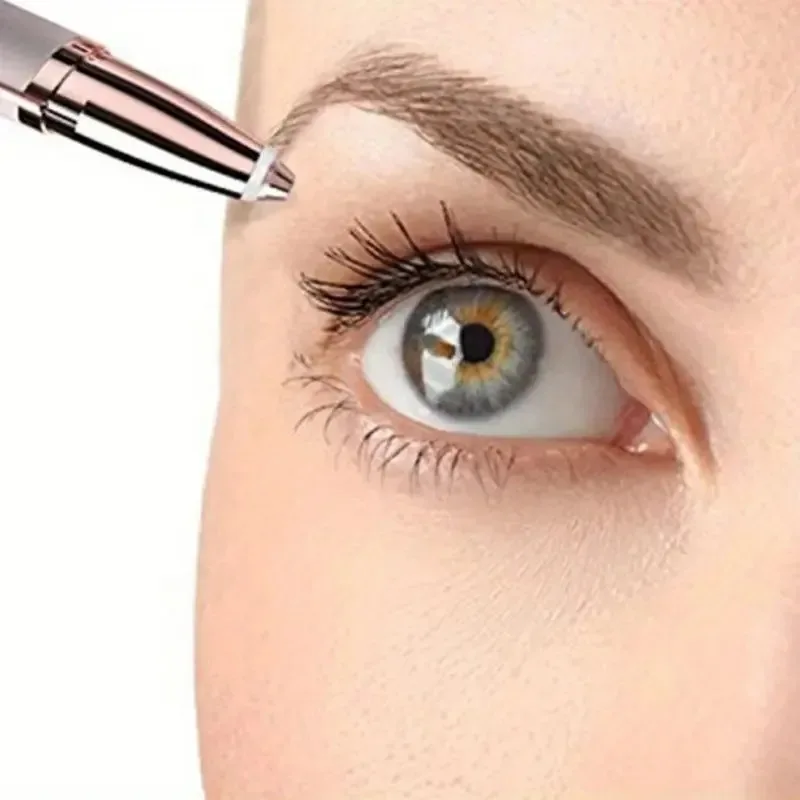 Portable Electric Eyebrow Trimmer Pen for Women, Painless Precision Eyebrow Shaver Razor Blades for Face Hair Removal Tools