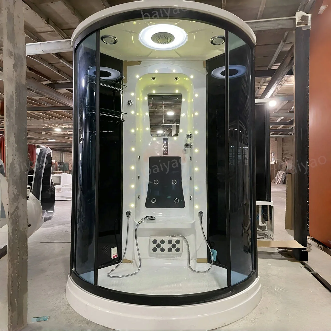 

Single Steam Shower Room Bathroom With Massage Shower Cabin Whirlpool Freestanding Spa Hydro Massages Bathtub Room