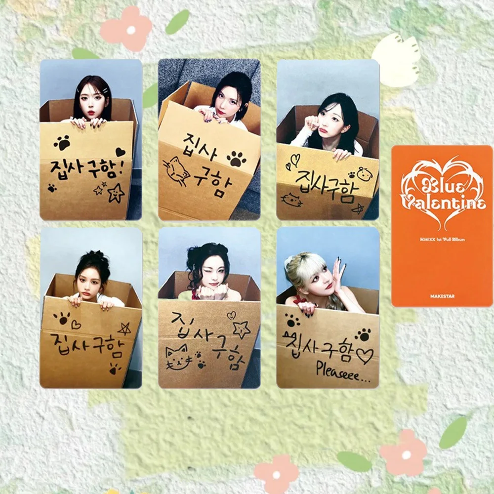 

Альбом KPOP NMIXX Синий Валентин MAKESTAR Глянцевая фотокарта Высокое качество INS Стиль Двусторонняя печать LOMO Card Haewon Bae Подарок