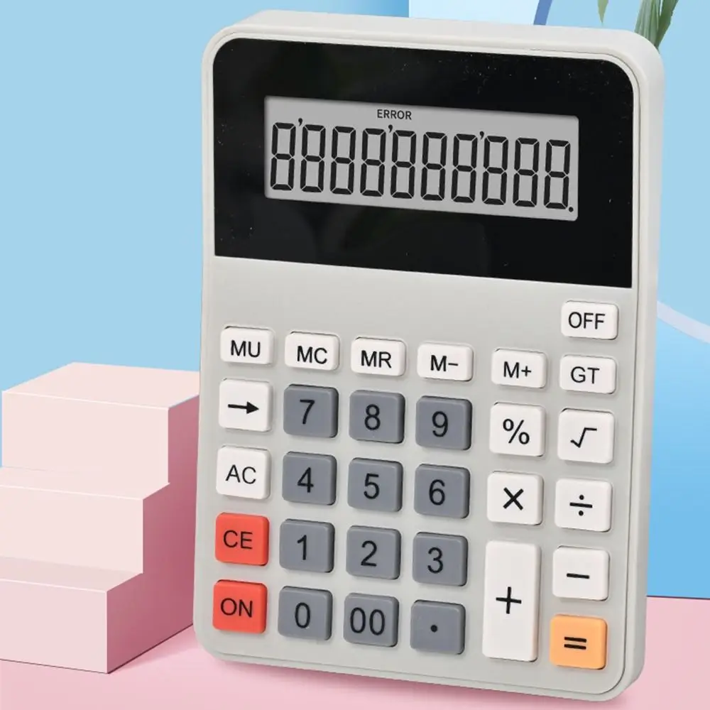 Multifunctional 12 Digits Calculator Battery Powered Efficient Calculation Financial Accounter Calculator Easy To Use