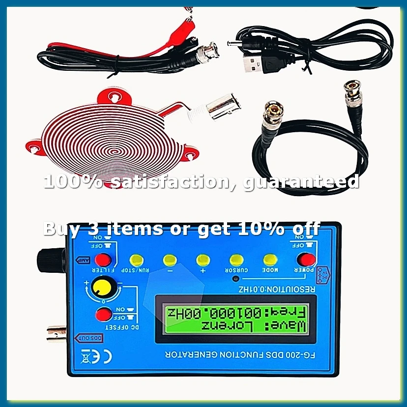 FG200 DDS Function Signal Generator Frequency Counter 0.01Hz - 500KHz Signal Source Module Sine+Square+Sawtooth Waveform-DT30