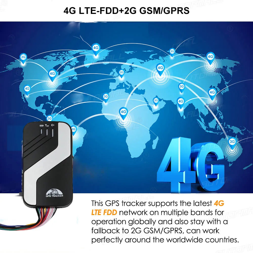 Car GPS Tracker Car 4G LTE Vehicle Tracking Device Cut Off Fuel Alarm Door Open Alarm Motorcycle TK403C TK403D