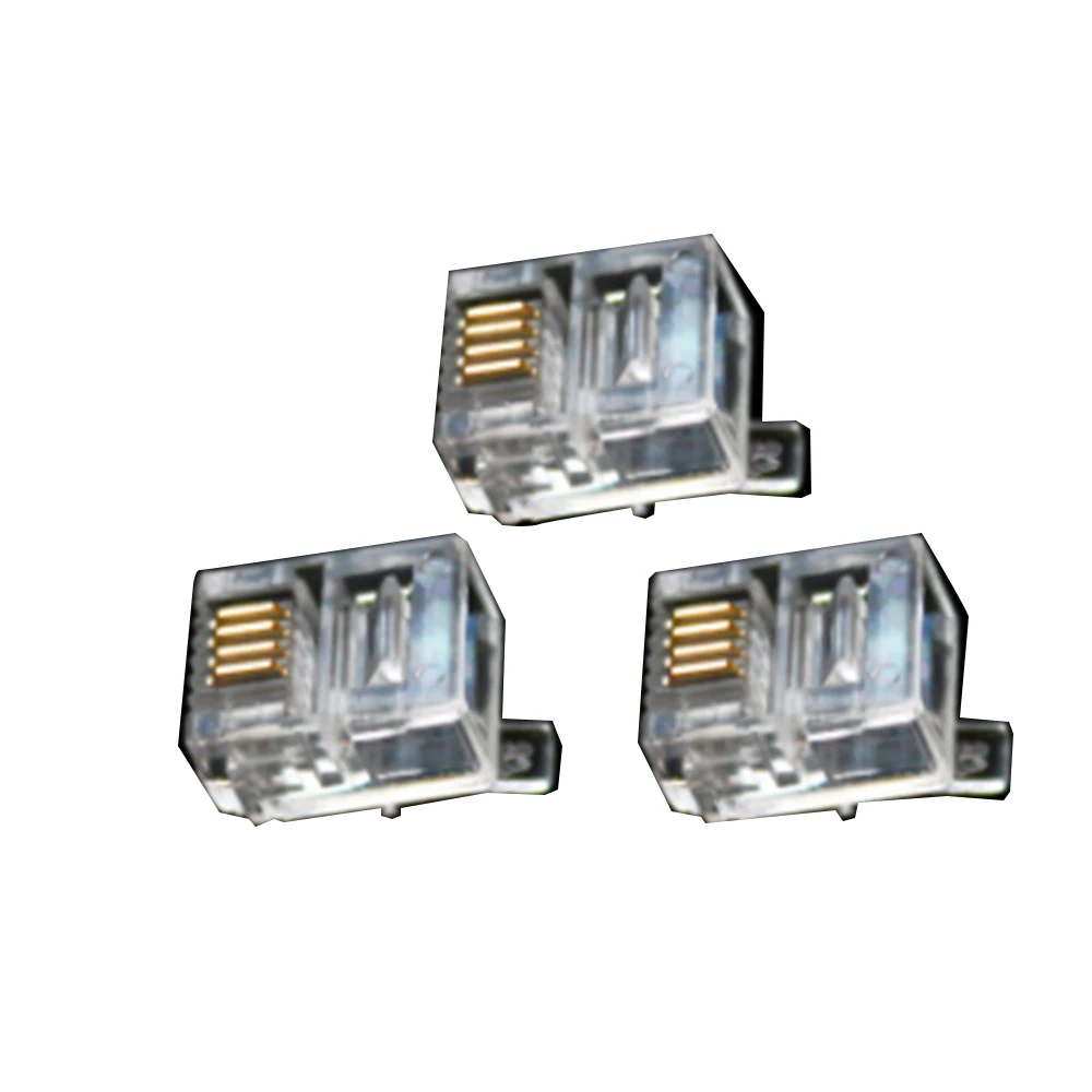 20/50/100 Stks/partij RJ11 6P2C 6P4C 6P6C Telefoon Internet Modulaire Plug Jack RJ11 Connector RJ-11 Crystal Heads vergulde