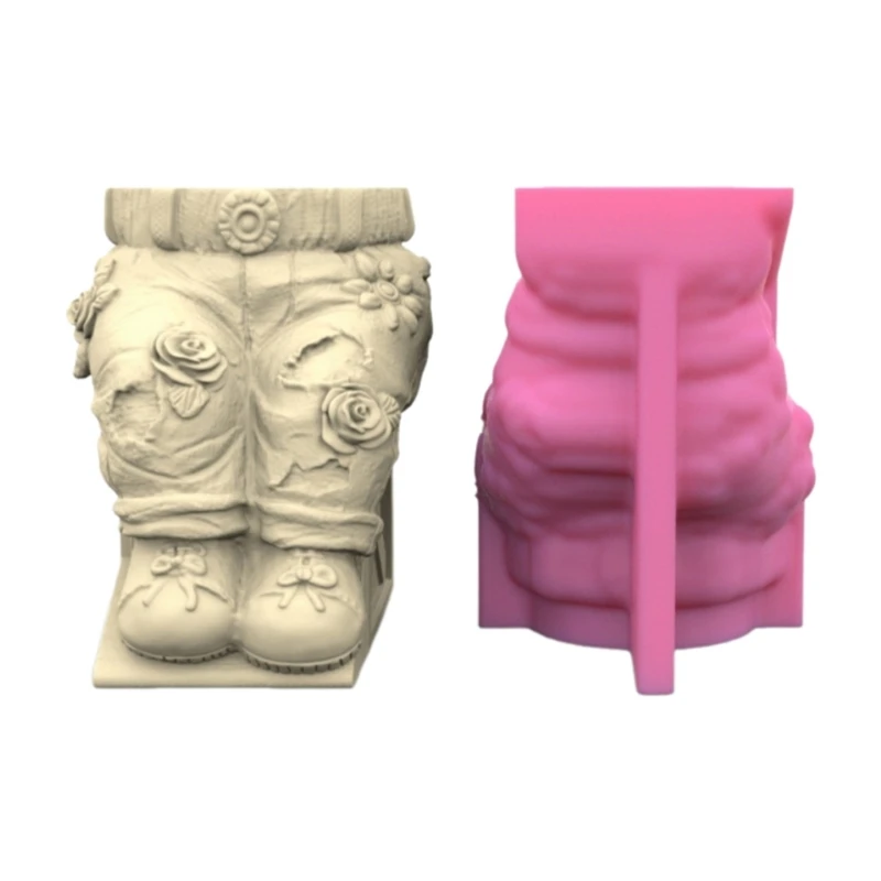 

Pants Gypsum Silicone Mold DIY Succulent Concrete Flower Pots Vase Plaster Cement Mold Pen Holder Molds Decors