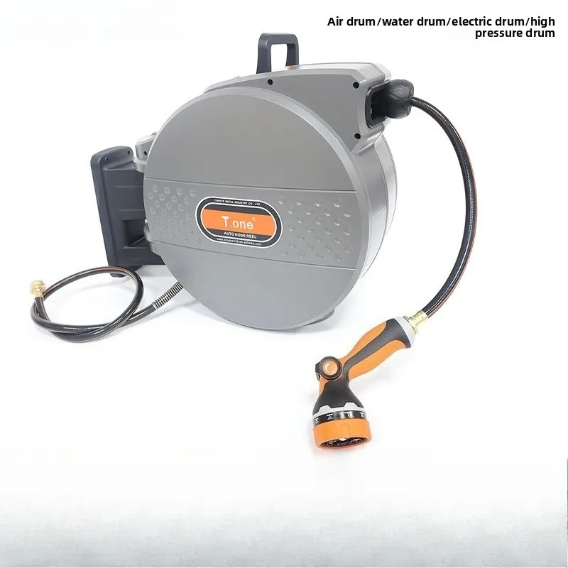 Automatic Retractable Garden Hose Reel for Patio Plant Watering and Outdoor Irrigation