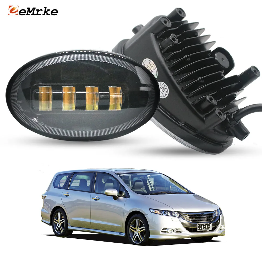 Full Led Fog Lights White / Yellow Lens 40W DRL For Honda Odyssey Australia RB3 2009-2013 Odyssey Absolute Aero Package Japan