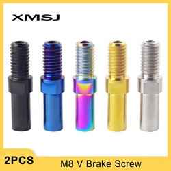 XMSJ M8 V Brake Bracket Systems Screw Friction Wheel Brake Column Base Post Titanium Bolt Bicycle Pivot Frame Screw Bikes Part