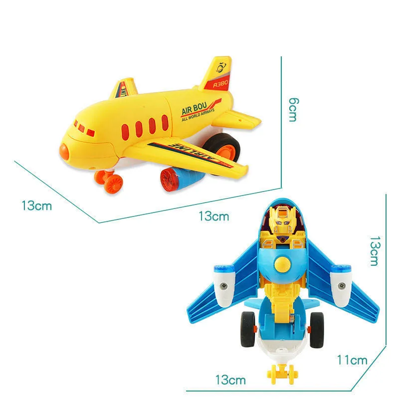 新しい衝突変形航空機おもちゃシミュレーション戦闘ロボットワンクリック変換子供慣性かわいい航空機モデル
