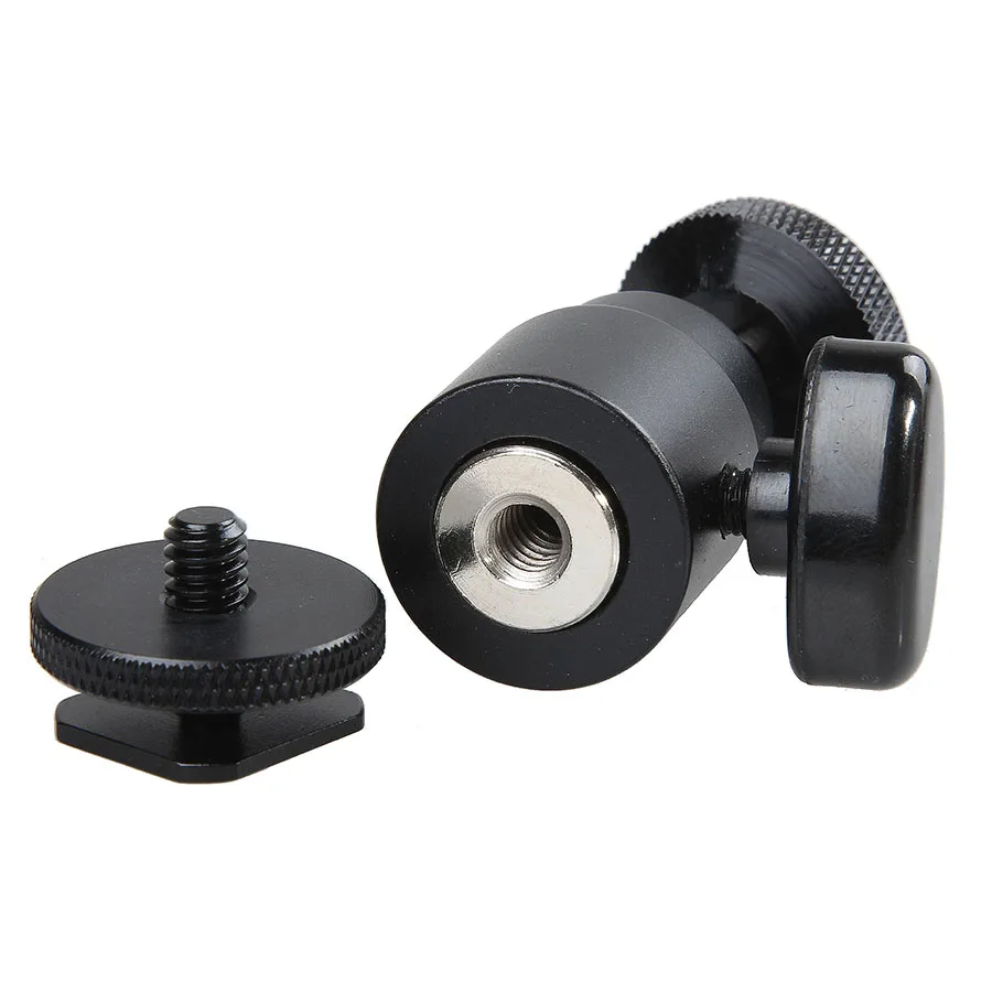 10 Pieces Mini Tripod Ballhead Ball Head with 1/4 Screw Mount Camera Flash Hot Shoe Adapter Mount Photo Studio Accessories