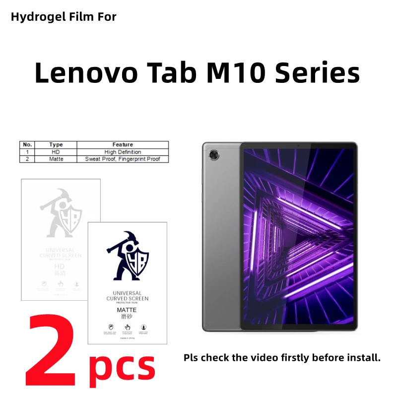 

2pcs HD Hydrogel Film For Lenovo Tab M10 HD Gen 2 Matte Screen Protector For Lenovo Tab M10 Plus Clear/Frosted Protective Film