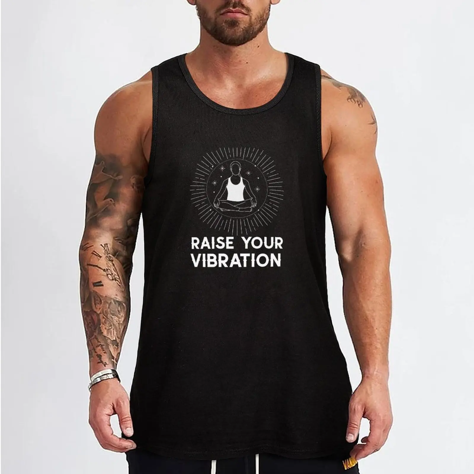 Raise your vibration Tank Top Men's sleeveless T-shirt men