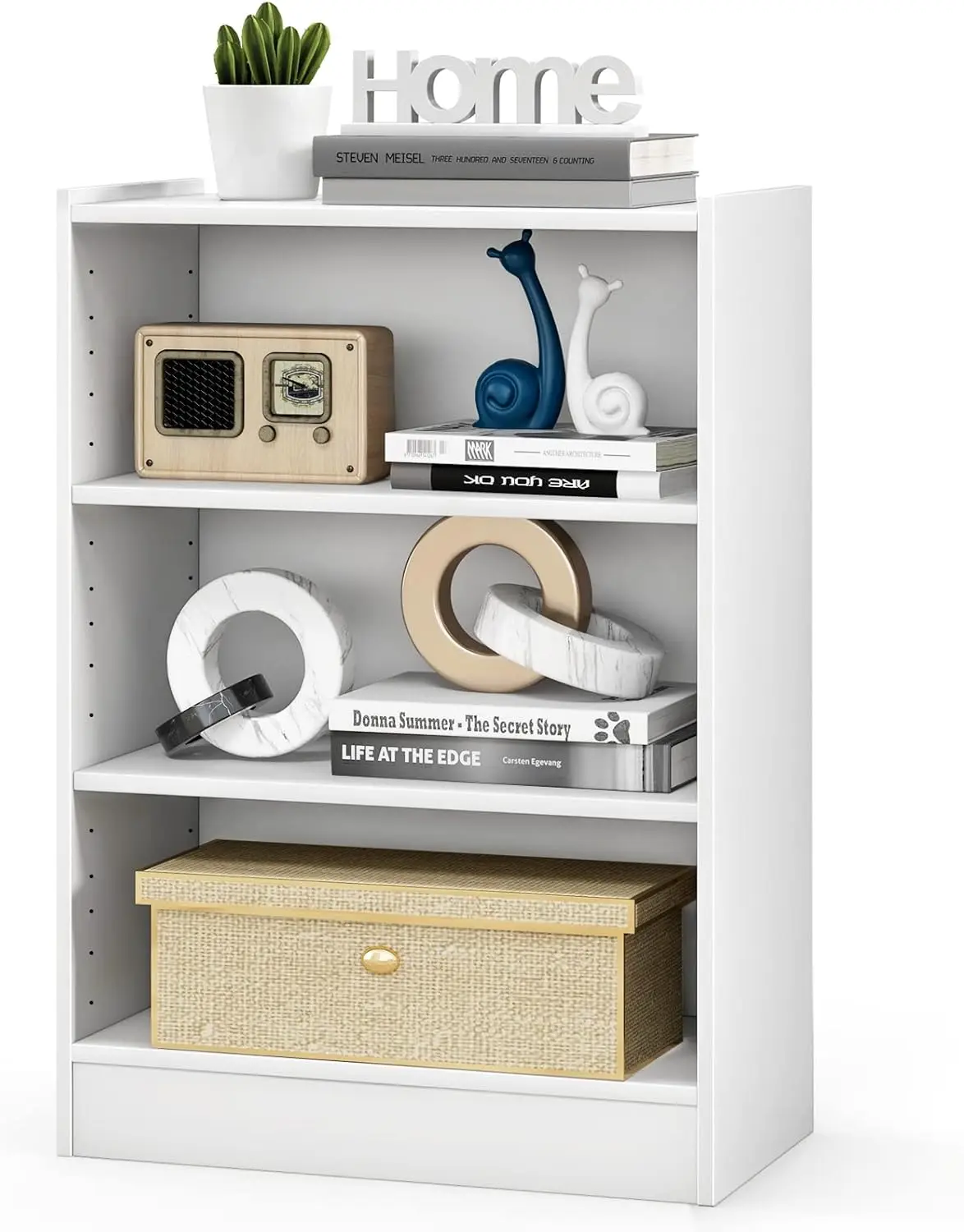 

Shelves, Cubical Bookshelves and Bookcases, Wood Storage Shelves for Bedroom, Small Bookshelf for Small Spaces (White)