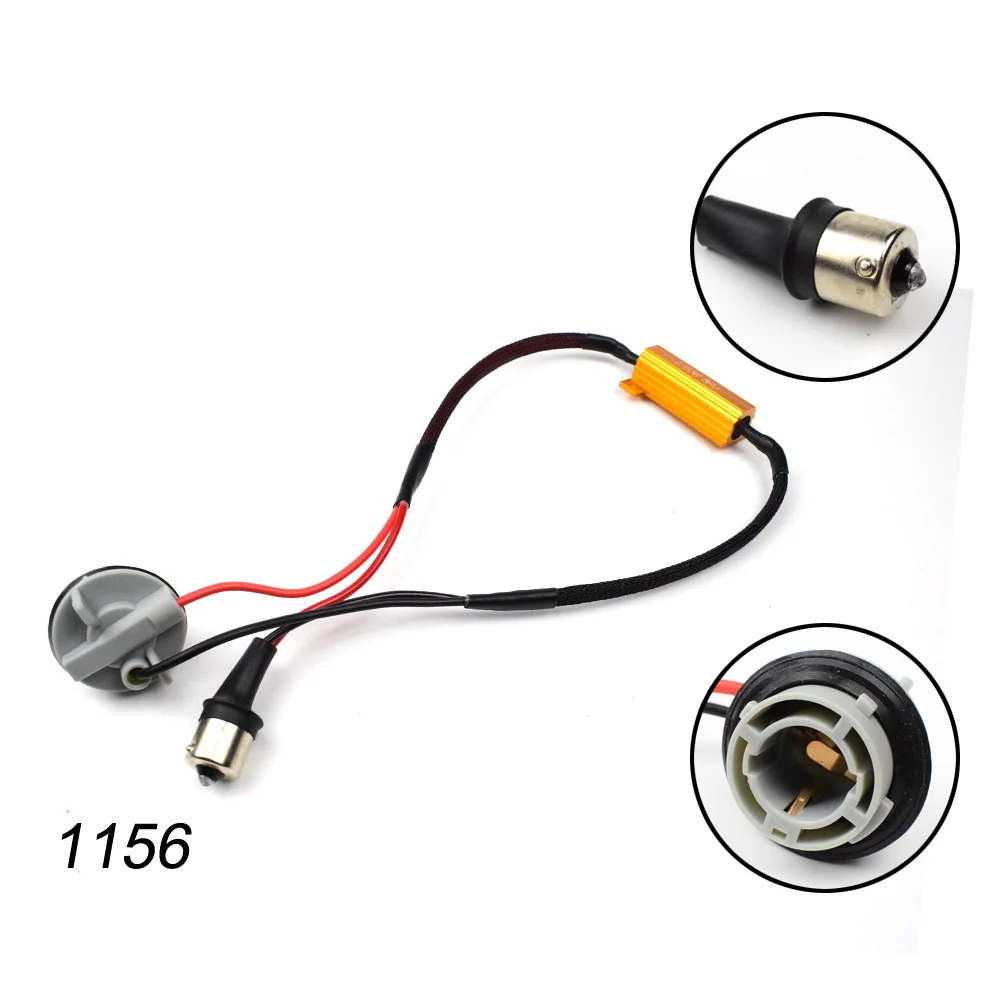 50 W 6/8 Ohm 1156 P21W PY21W BAU15S 1157 P21/5 W T20 7440 7443 T25 3157 Lastwiderstand Canbus Decoder Anti-Hyper-Flash-Fehlercode