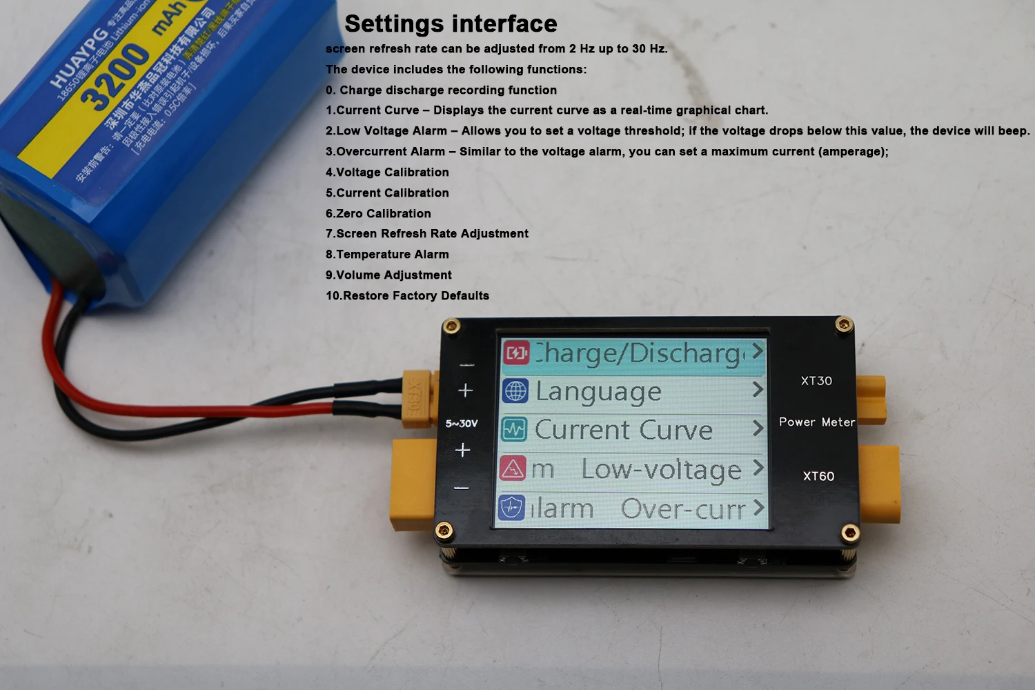 Miernik Coulomba 2.4' 64A XT60 – Drone Battery Voltage Checker recenzja i cena