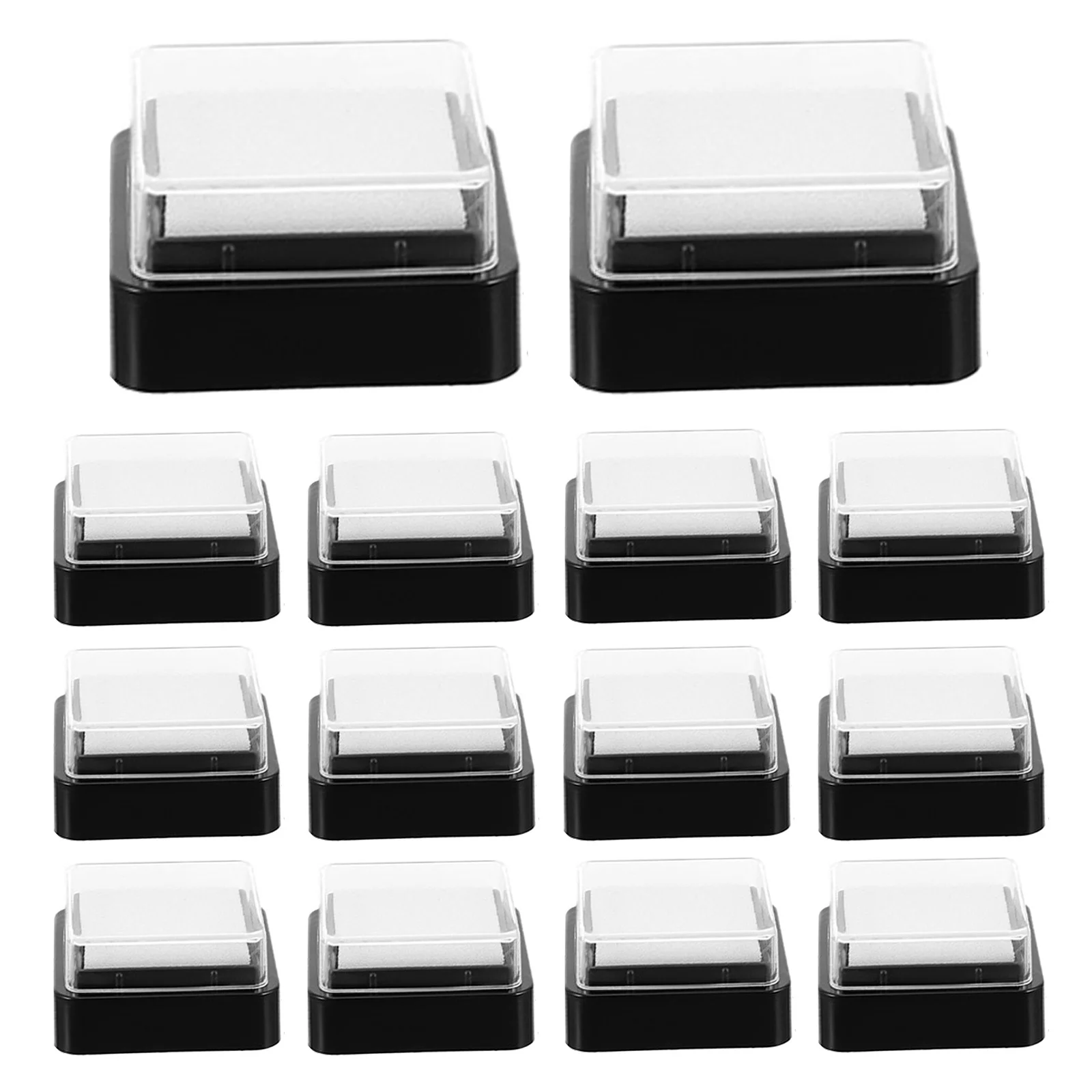 20pcs Blank Ink Pads Diy Color Painting Crafts Stamp Reusable Multi-Function Inkpad For Scrapbooking Fingerprint Art Durable