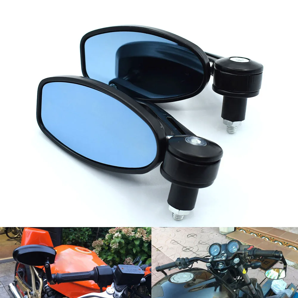 Universal Aluminum Motorcycle HandleBar Ends Side Mirrors 7/8